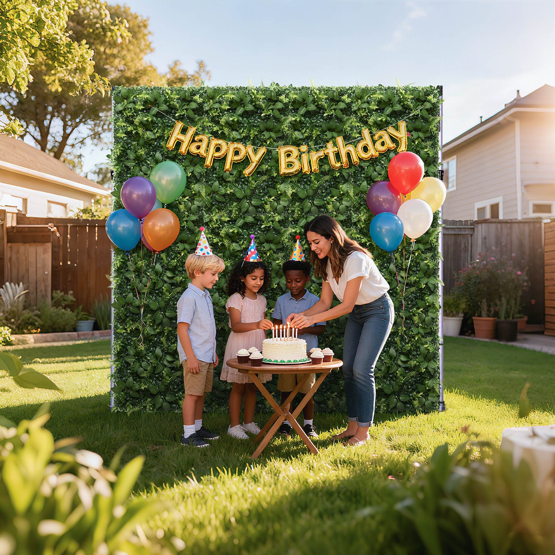 8*8ft Artificial Grass Wall Backdrop ALFWL151 - Ali Flowers