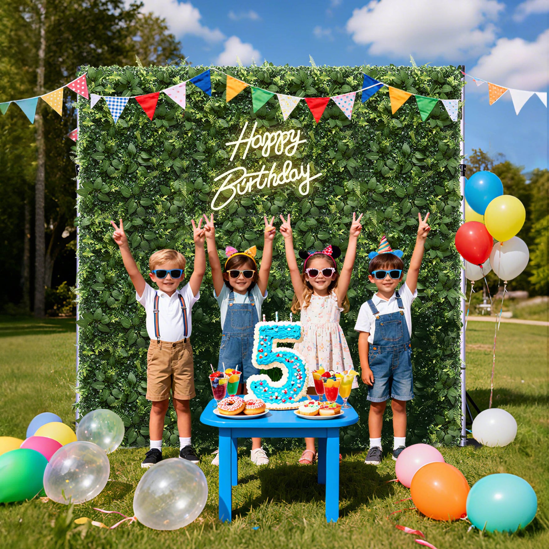 8*8ft Artificial Grass Wall Backdrop ALFWL151 - Ali Flowers