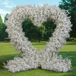 Hydrangea with Baby's breath Wedding Arrangement Decor Heart Arch