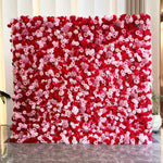 Aliflowers 5D Luxury Red and Pink Silk Rose Wedding Event Decor Backdrop ALFWL202 - Ali Flowers