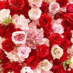 Aliflowers 5D Luxury Red and Pink Silk Rose Wedding Event Decor Backdrop ALFWL202 - Ali Flowers