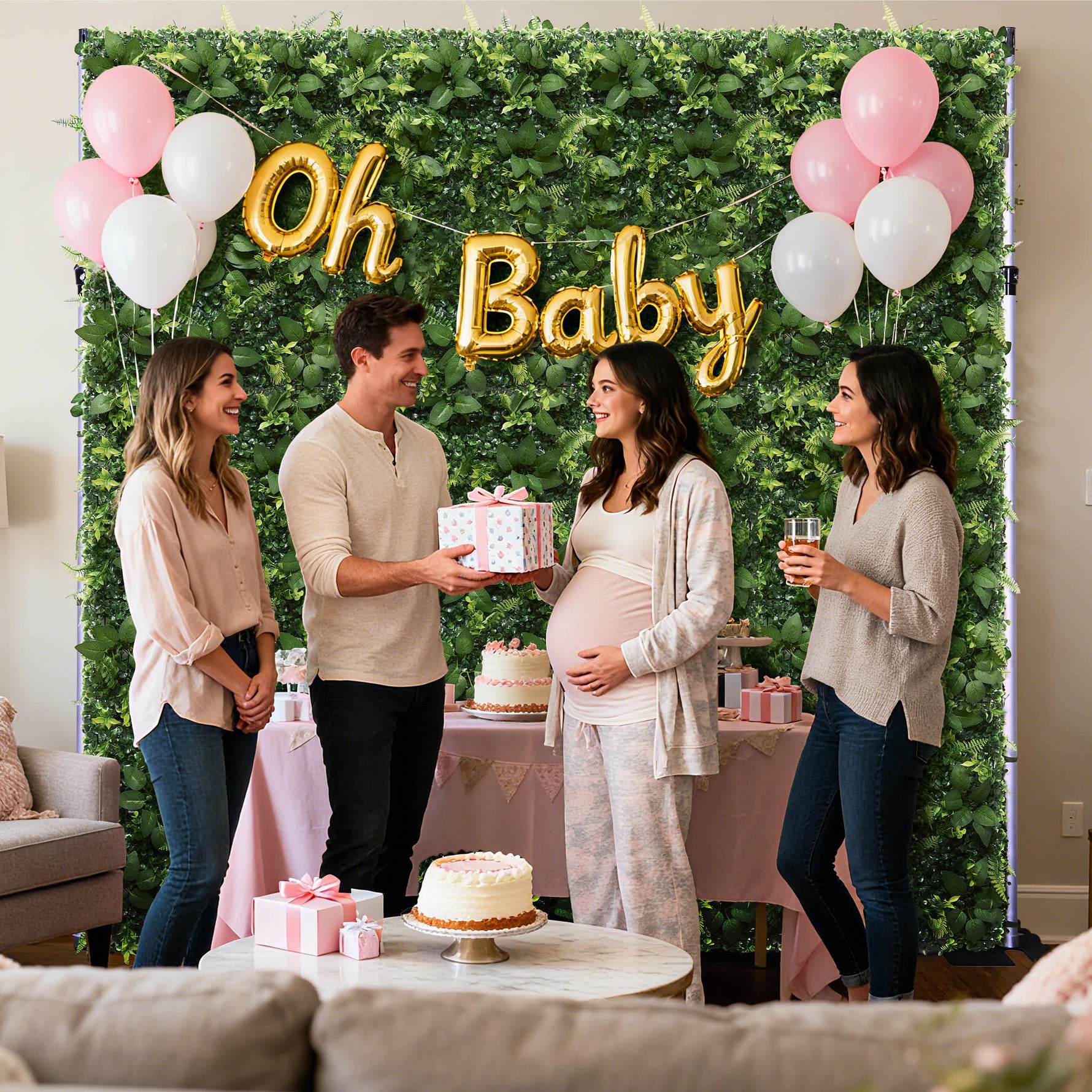 8*8ft Artificial Grass Wall Backdrop ALFWL151 - Ali Flowers