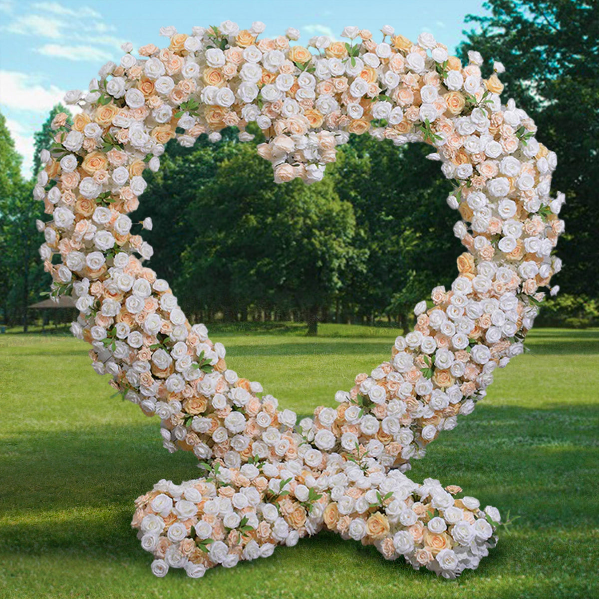 Orange Rose Floral Arrangment For Arch Frame