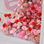 Aliflowers Pink Red Rose Wedding Background Arch KT Board Decorative Floor Flower ALFKT003