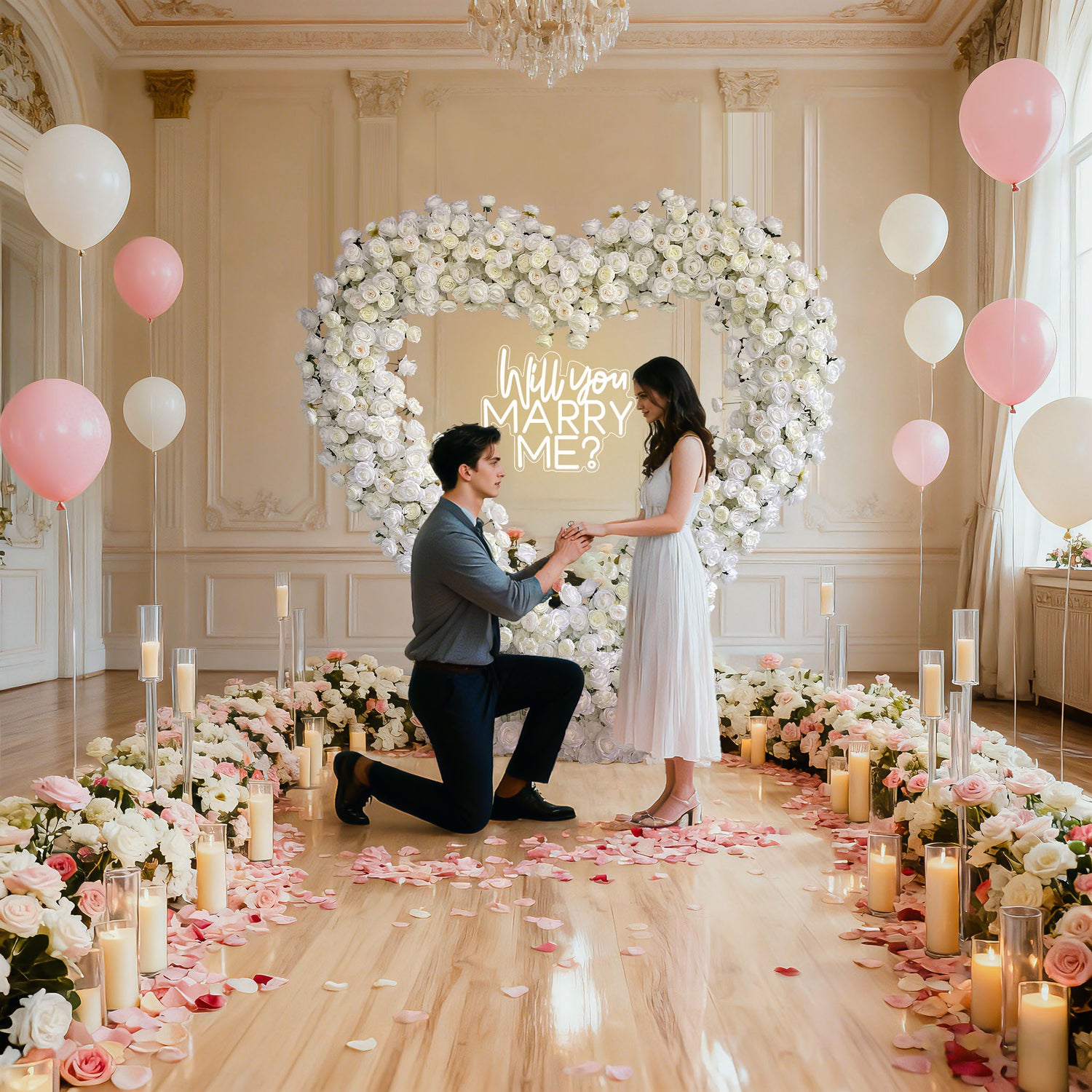 White Rose Series Heart Arch