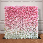 Aliflowers 3D Sakura Pink Gradient Fabric Floral Wall Banquet Wedding Backdrop Decoration ALFWL183