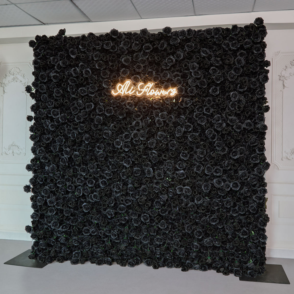 aliflowers-luxury-3d-black-rose-flower-wall-rolling-up-floral-backdrop
