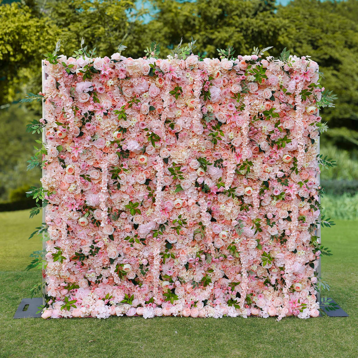 3D Blush Pink Flowers with Orchid for Wedding Backdrop ALFWL032 - Ali Flowers