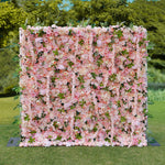 3D Blush Pink Flowers with Orchid for Wedding Backdrop ALFWL032 - Ali Flowers