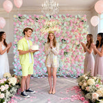 Aliflowers 3D Elegant Blush Pink Flower Wall Wedding Event Decoration