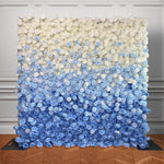 aliflowers 5d blue and white rose gradient flower wall floral roller blinds wedding party decoration