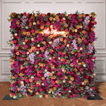 Aliflowers 5D Colorful Artificial Fabric Roller Curtain Floral Party Backdrop Wall ALFWL167