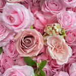 Aliflowers 5D Pink Rose Flower Wall Wedding Party Flower Decoration Background