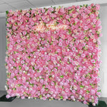 Aliflowers 5D Pink Rose Flower Wall Wedding Party Flower Decoration Background