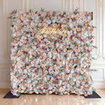 Aliflowers 5D Vintage Rose Gold & Lavender Flower Wall Wedding Party Backdrop