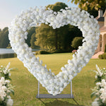 Aliflowers 5D White Rose Heart-Shaped Flower Arch Background Proposal Wedding Decoration ALFAH014