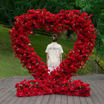 Aliflowers Artificial flower 5D Red Rose Valentine's Day Heart Arch ALFAH004