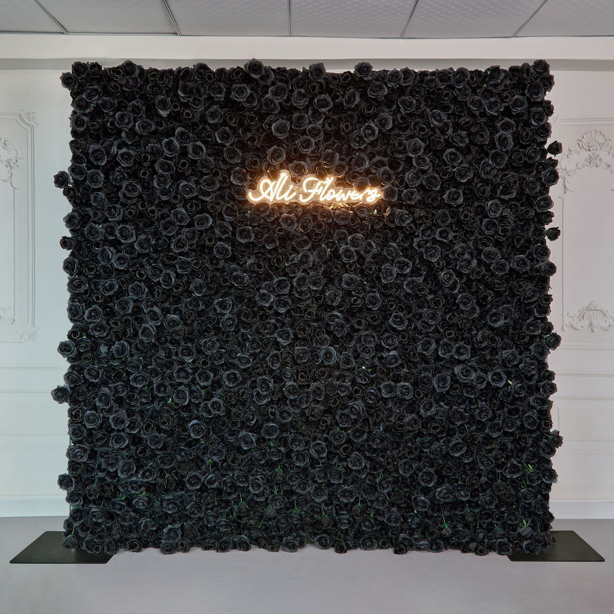 aliflowers-luxury-3d-black-rose-flower-wall-rolling-up-floral-backdrop