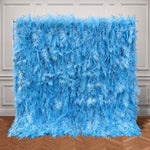 Aliflowers Blue Feathered Foliage Flower Wall for Photo Booth Backdrop ALFWL127 - Ali Flowers