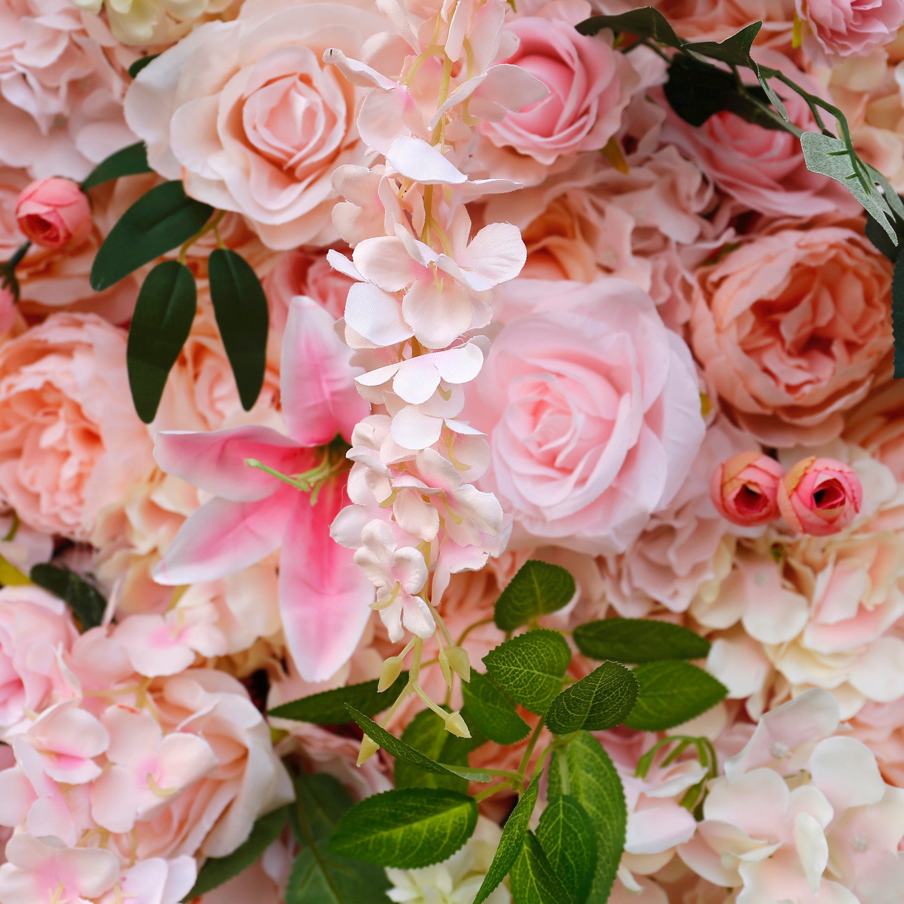 3D Blush Pink Flowers with Orchid for Wedding Backdrop ALFWL032 - Ali Flowers