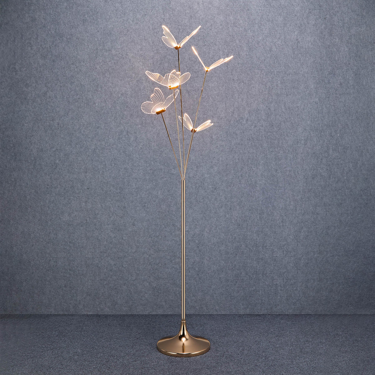 Butterfly Shaped LED Modern Floor Lamp Engagement Party Decoration Stage Guide Light