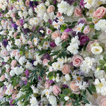 Aliflowers Colorful Rose And Green Leaf Artificial Flower Wall Wedding Celebration Decoration Background ALFWL196