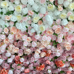 Aliflowers Gradient Rose Artificial Flower Wall Backdrop – Pink White Purple Mix for Wedding & Party Decor