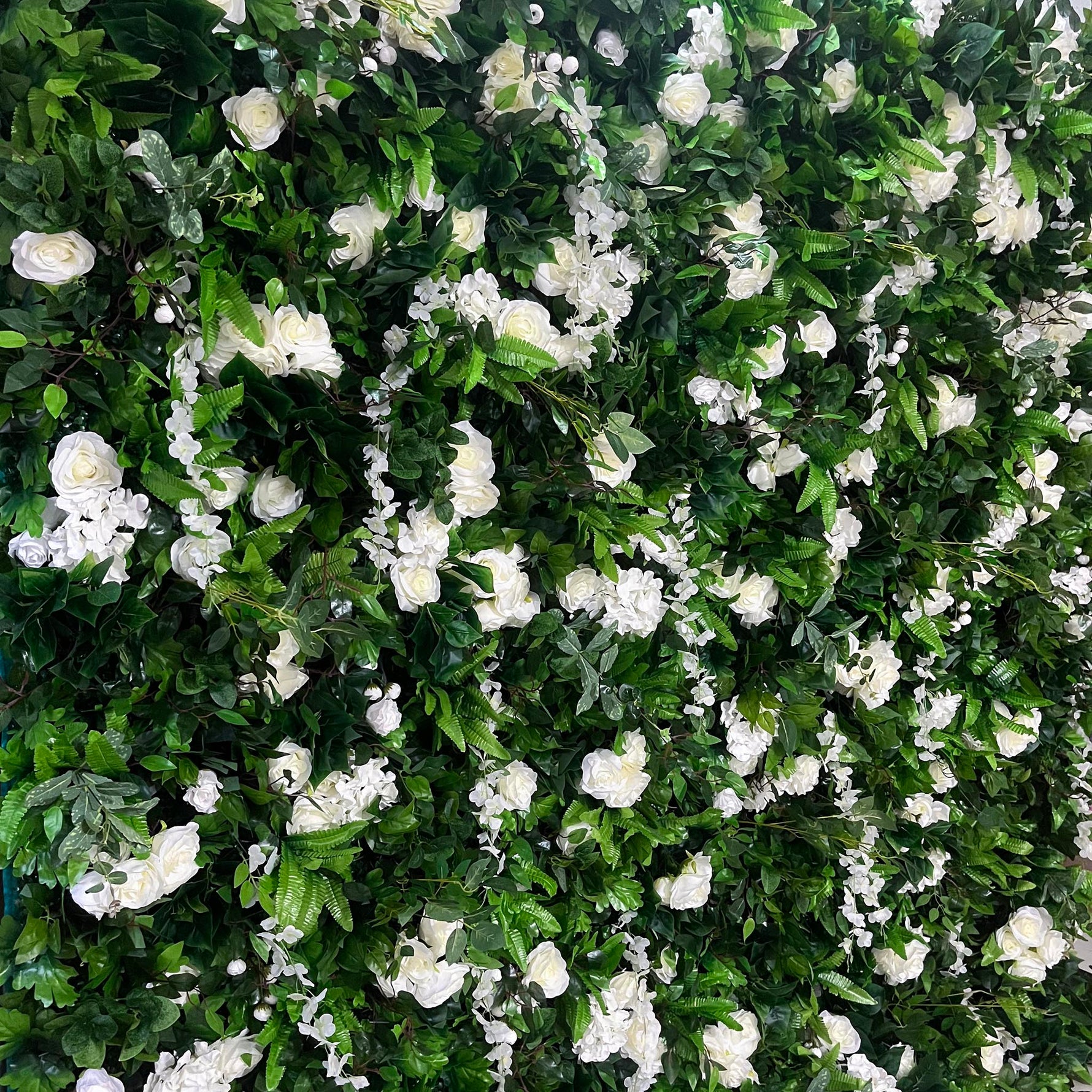 Aliflowers Luxury Green Plants Leaves with Hang flowers for Outdoor Wedding Green Backdrop ALFWL109 - Ali Flowers