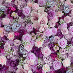 Aliflowers 5D Light Purple Fabric Flower Wall Wedding Backdrop Party Decoration ALFWL169