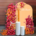 Aliflowers Orange Red Rose Wedding KT Board Flower Decoration ALFKT014