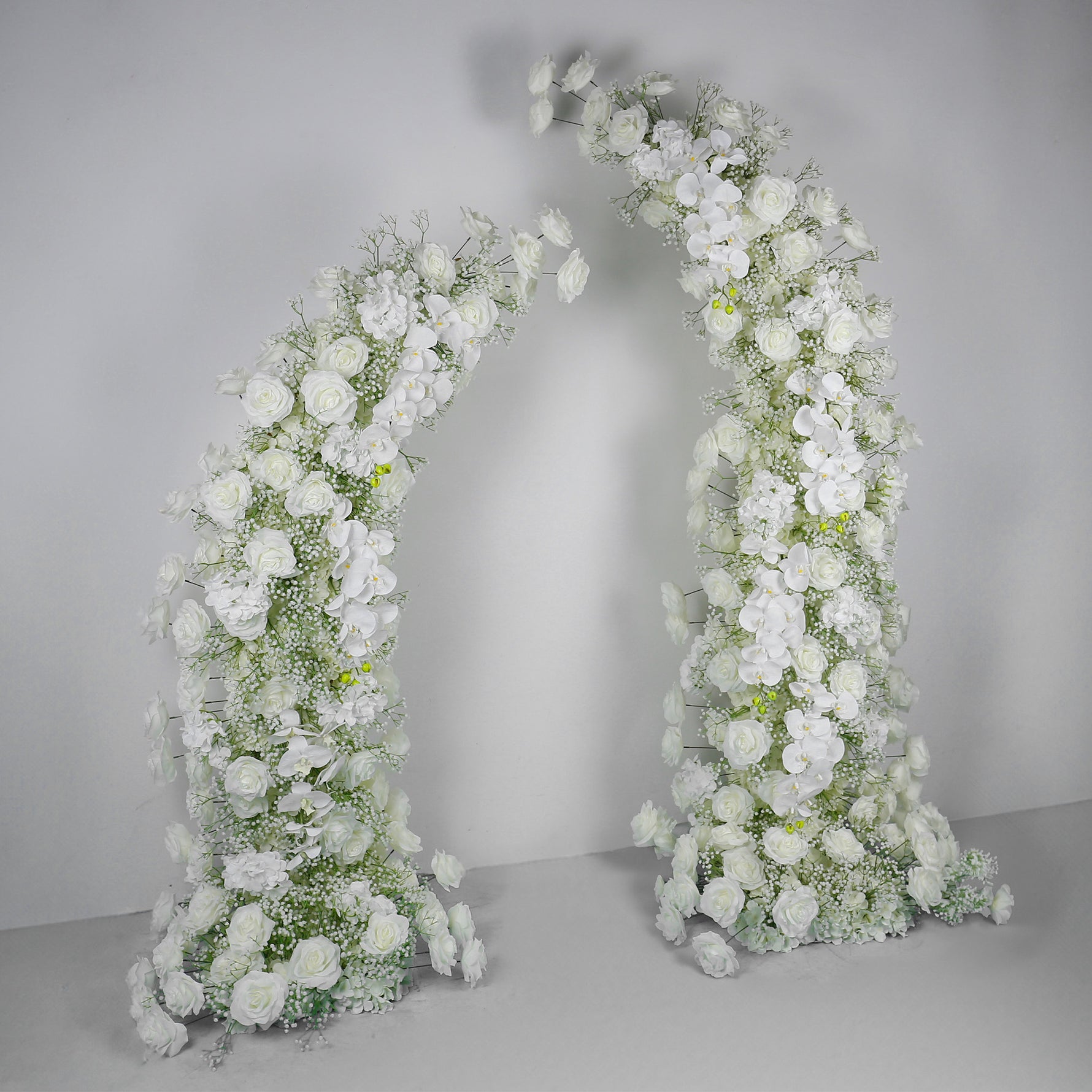 aliflowers-phalaenopsis rose baby's breath flower decoration wedding corner arch