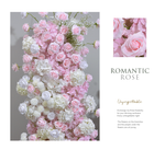 Aliflowers Pink And White Rose Wedding Floor Flower Arch KT Board Decoration Flower Row ALFKT007