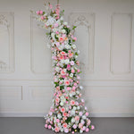 aliflowers pink series wedding flower arrangement event horn arch decoration