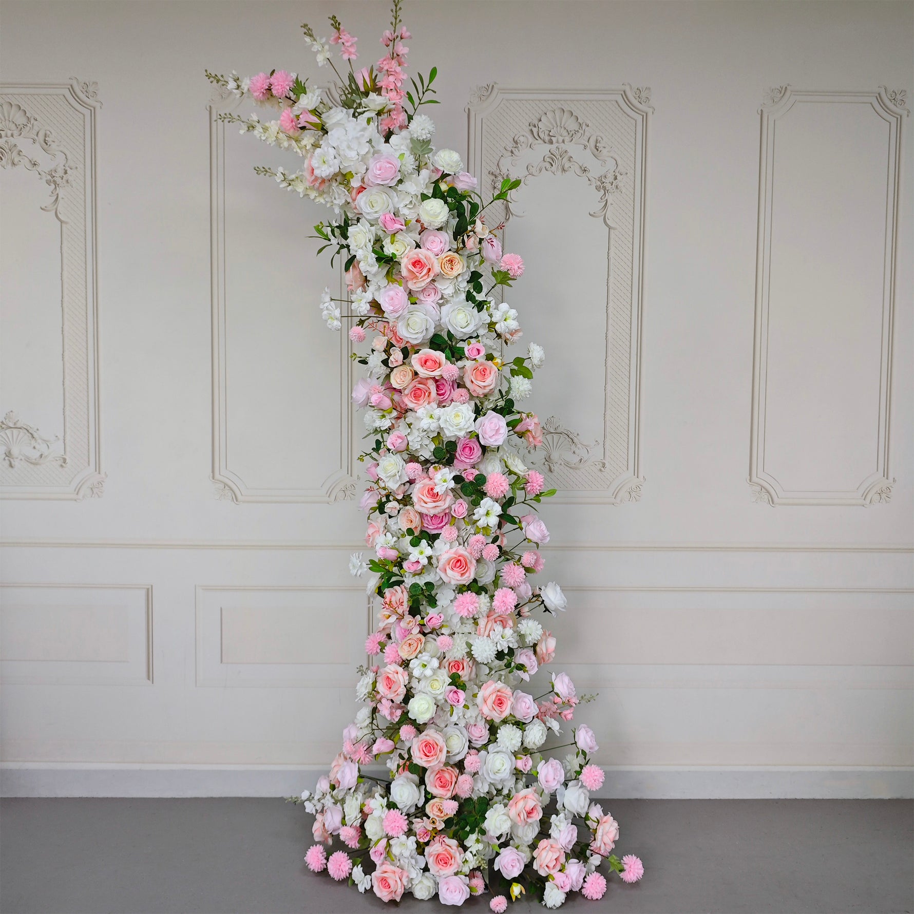 aliflowers pink series wedding flower arrangement event horn arch decoration