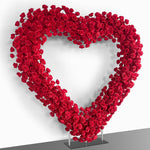 Aliflowers Pure Red Rose Heart Arch for Wedding Stage & Party Backdrop ALFAH013