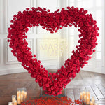 Aliflowers Pure Red Rose Heart Arch for Wedding Stage & Party Backdrop ALFAH013