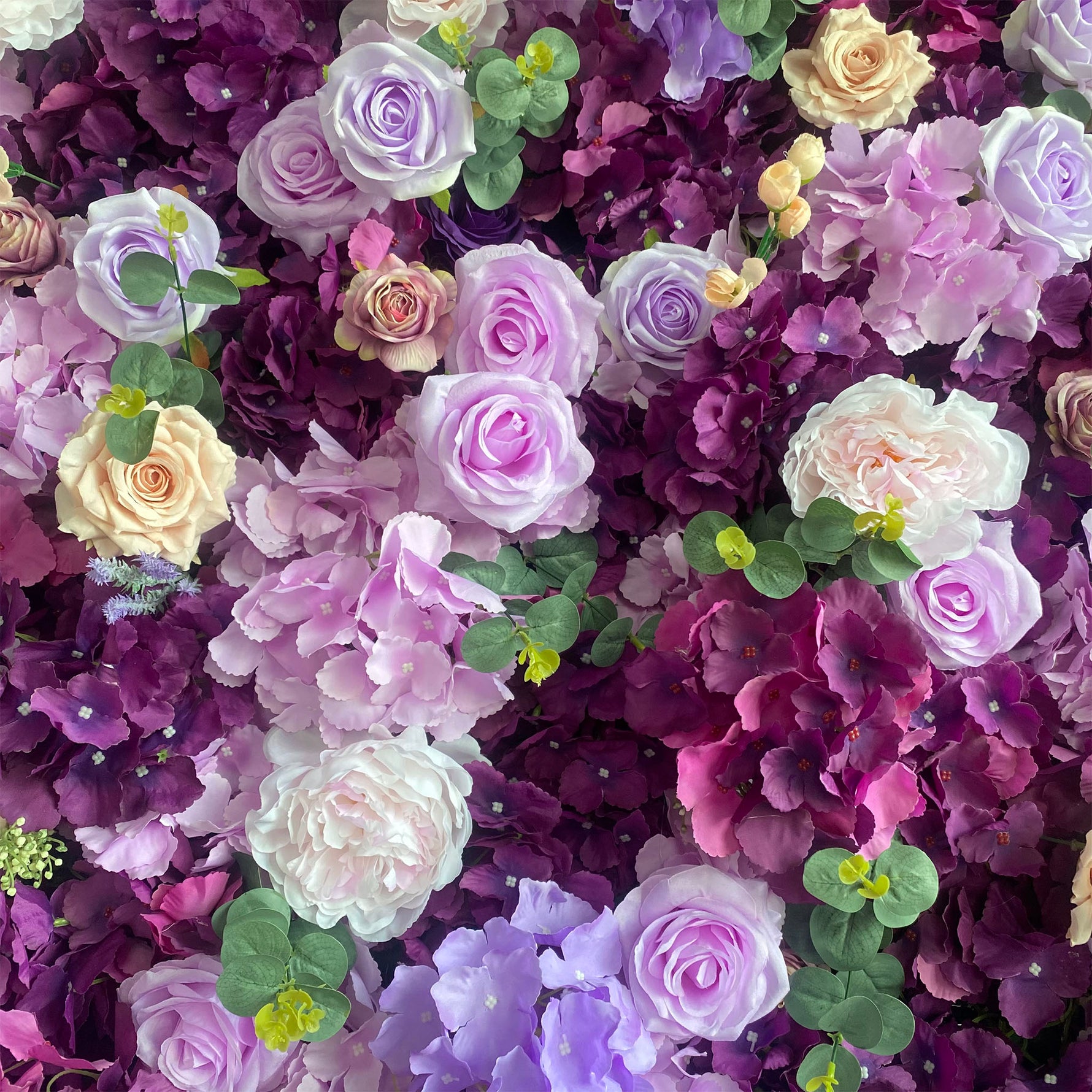 Purple Rose Hydrangea 5D Roller Curtain Flower Wall Event Party Background