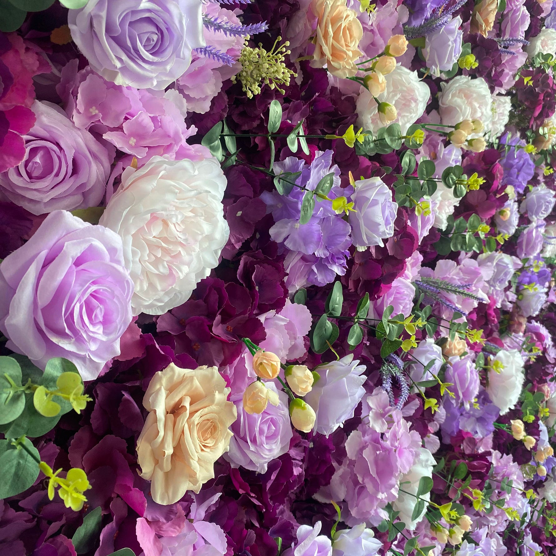 Purple Rose Hydrangea 5D Roller Curtain Flower Wall Event Party Background