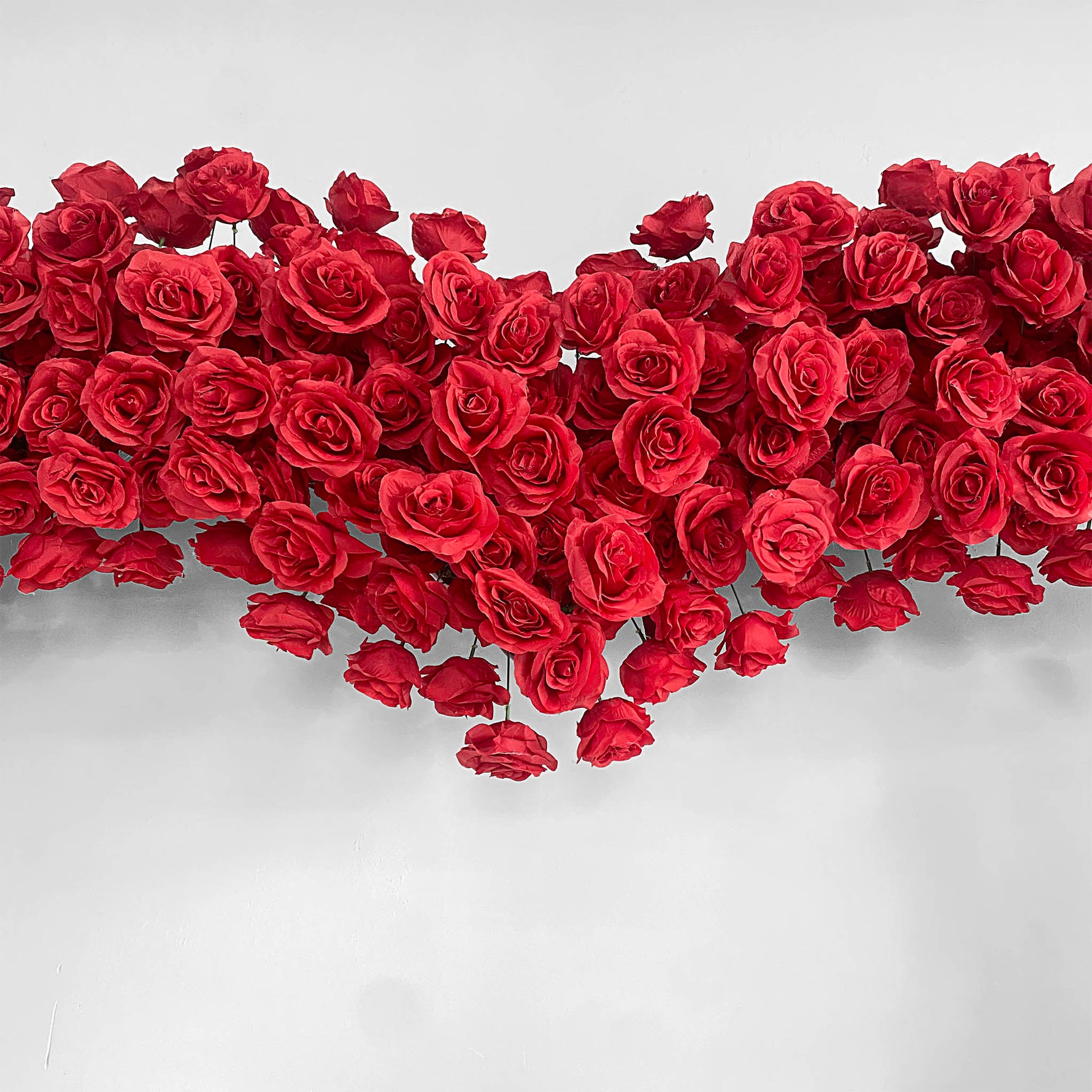 Aliflowers Pure Red Rose Heart Arch for Wedding Stage & Party Backdrop ALFAH013