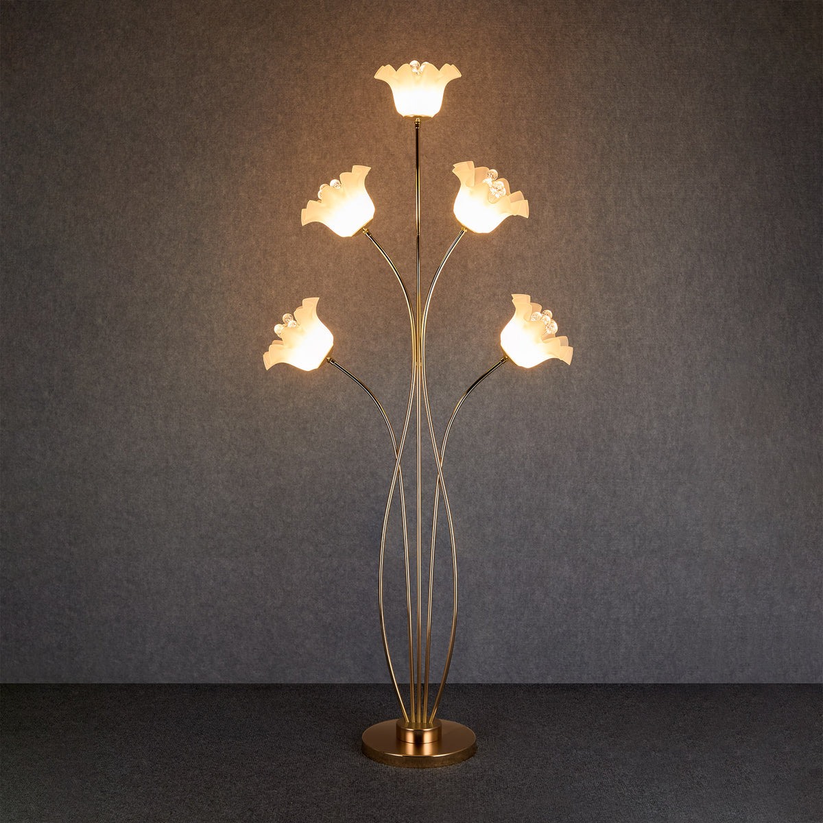 Aliflowers White Luminous Poppy Flower Wedding Road Guide Light Stage Decoration