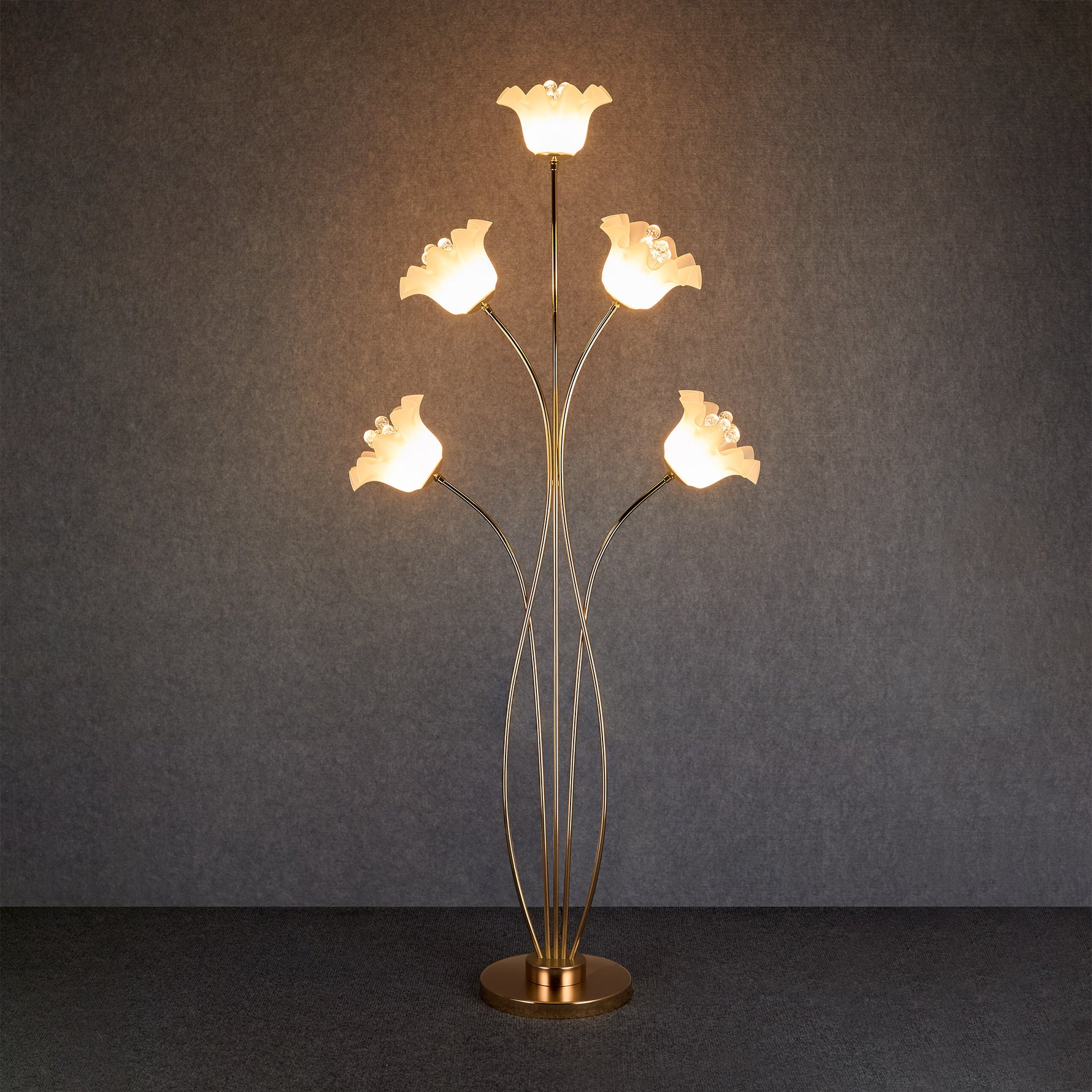 Aliflowers White Luminous Poppy Flower Wedding Road Guide Light Stage Decoration