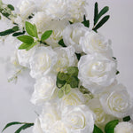 white-rose-flower-arrangement-decoration-horn-arch-wedding-stage-background