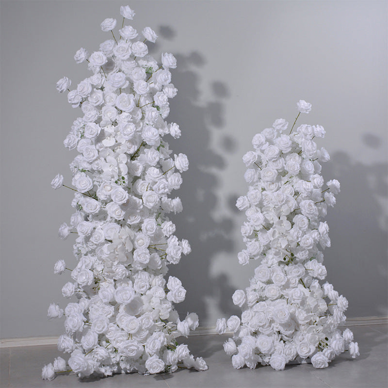 Aliflowers White Set Artificial Flower KT Background Board Suitable For Proposal Party Decoration ALFKT001