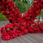 Aliflowers Artificial flower 5D Red Rose Valentine's Day Heart Arch ALFAH004