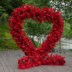 Aliflowers Artificial flower 5D Red Rose Valentine's Day Heart Arch ALFAH004