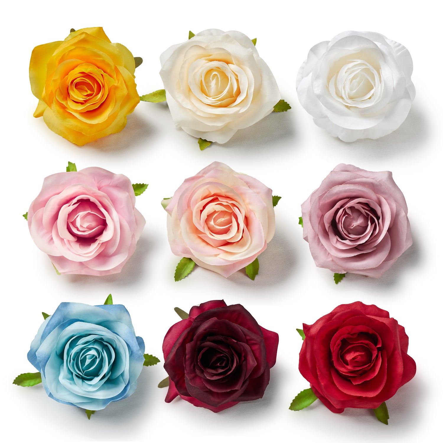 Aliflowers 9CM Luxury Artificial White Rose Flower Heads for Wedding DIY & Decor 50PCS/100PCS ALFHR003 - Ali Flowers