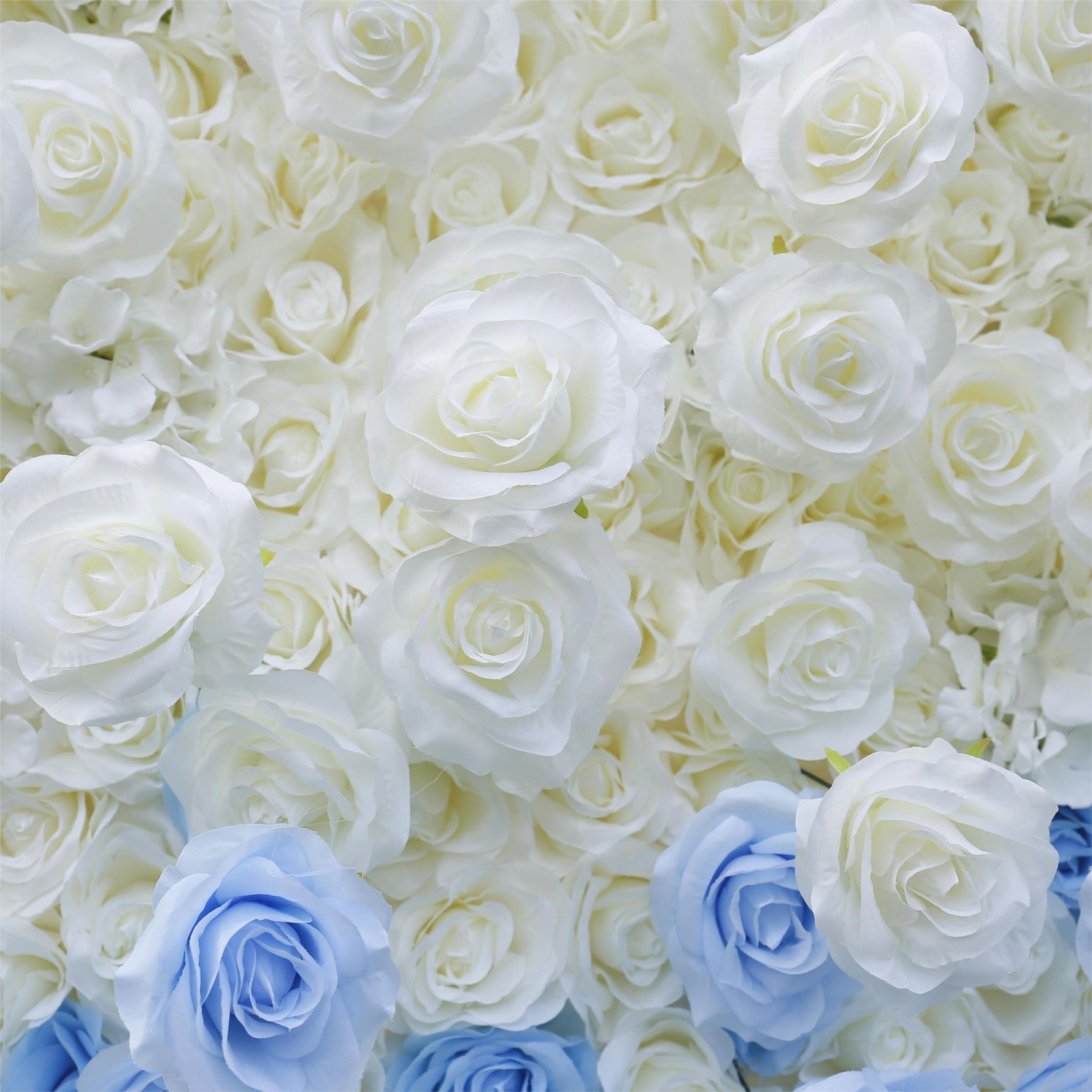 Aliflowers Blue Gradient 5D Flower Curtain Wall Cloth Wedding Backdrop ALFWL120 - Ali Flowers