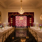 Aliflowers 3D Artificial Blush Rose Mall Window Display Prop Flower Wall for Wedding ALFWL075 - Ali Flowers