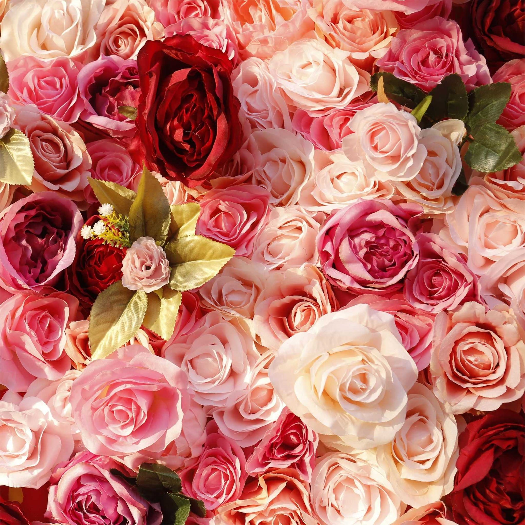 Aliflowers 3D Artificial Blush Rose Mall Window Display Prop Flower Wall for Wedding ALFWL075 - Ali Flowers