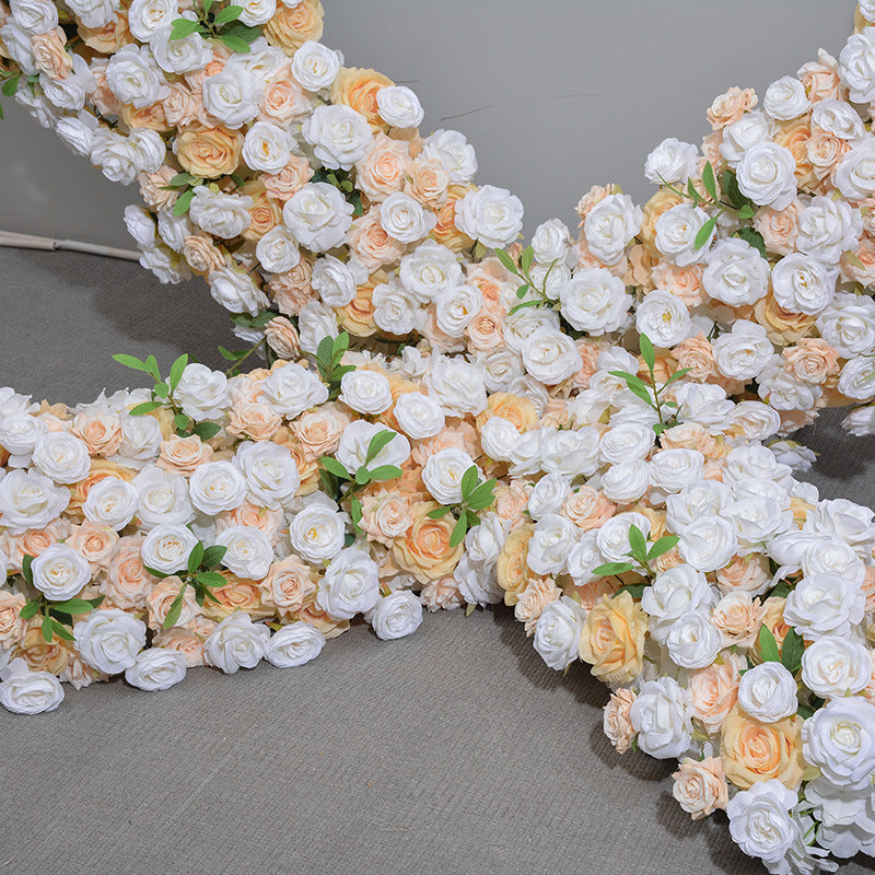 Aliflowers 5D Luxury White Orange Rose Floral Arrangment For Arch Frame ALFAH009 - Ali Flowers